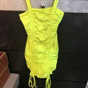 Neon Ruched Dress
